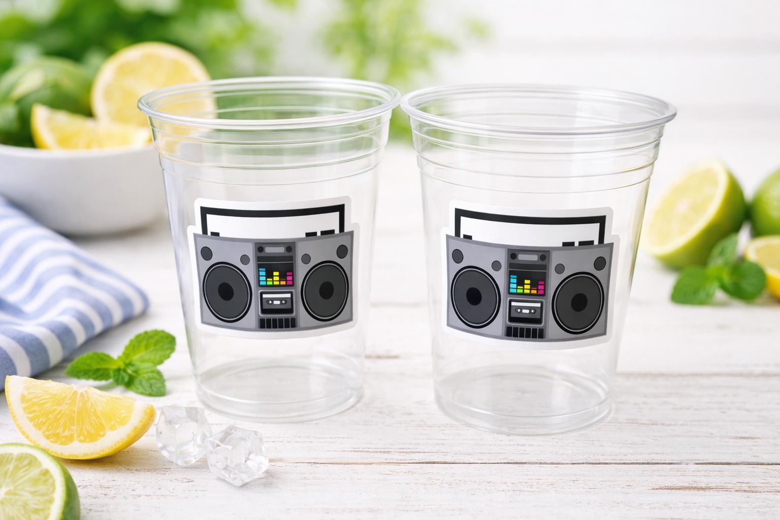 BOOMBOX PARTY CUPS -I Love the 80'S Party Cups 80s Birthday Cups 80's Party Cups 80's Decorations Birthday Party Decorations 80s 90s Boombox