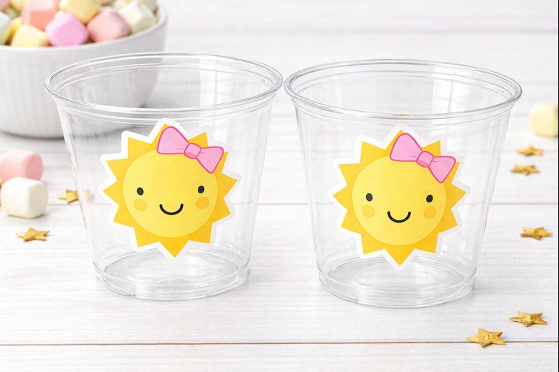 SUN PARTY CUPS - Sunshine Party Cups Sunshine Birthday Sunshine First Birthday Sunshine 1st Birthday Sunshine Party Decorations Sun Favors
