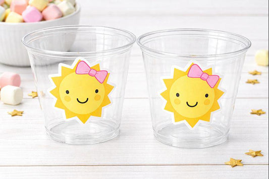 SUN PARTY CUPS - Sunshine Party Cups Sunshine Birthday Sunshine First Birthday Sunshine 1st Birthday Sunshine Party Decorations Sun Favors