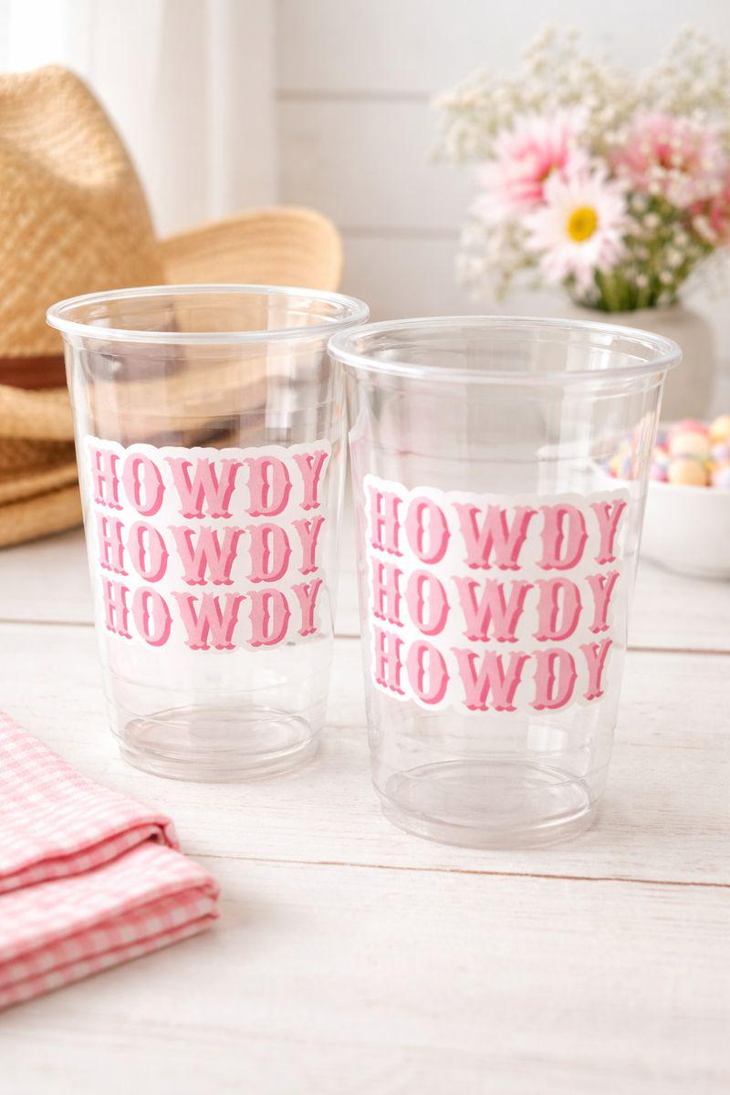 COWGIRL PARTY CUPS - Cowboy Party Cups Cowgirl Cups Cowgirl Party Decorations Cowgirl Bachelorette Party Cowgirl Howdy Birthday Rodeo Party