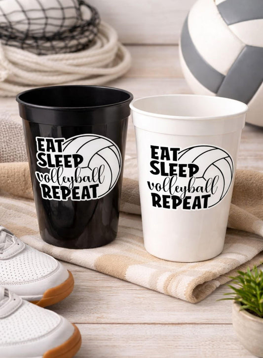 VOLLEYBALL PARTY CUPS - Volleyball Party Cups Volleyball Birthday Volleyball Party Volleyball Decorations Volleyball Party Favors