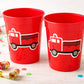 Firetruck Party Cups, Firetruck Treat Cups, Firetruck Party Favors, Firetruck Birthday Favors, Fire Truck Party Favors, Fire truck Birthday