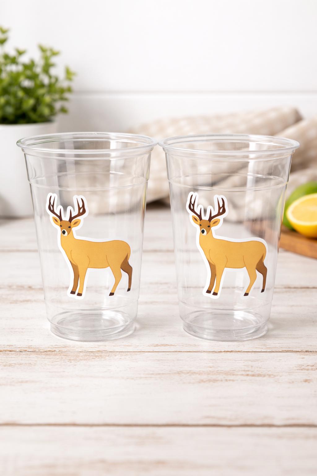 DEER PARTY CUPS -Deer Birthday Party Cups Hunting Party Cups Camo Party Cups Deer Party Supplies Hunting Party favors Hunting Birthday Party