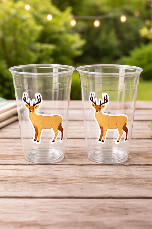DEER PARTY CUPS -Deer Birthday Party Cups Hunting Party Cups Camo Party Cups Deer Party Supplies Hunting Party favors Hunting Birthday Party