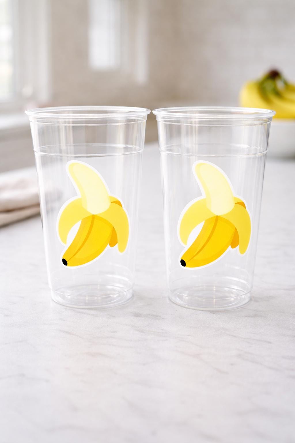 BANANA PARTY CUPS - Banana Party Favors Banana Treat Cups Banana Birthday Banana Party Favor Cups Monkey Birthday Party Fruit Party Cups