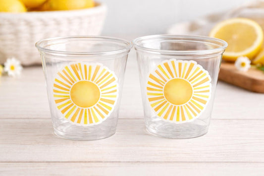 SUN PARTY CUPS - Sunshine Party Cups Sunshine Birthday Sunshine First Birthday First Trip Around The Sun Sunshine Party DecorationSun Favor