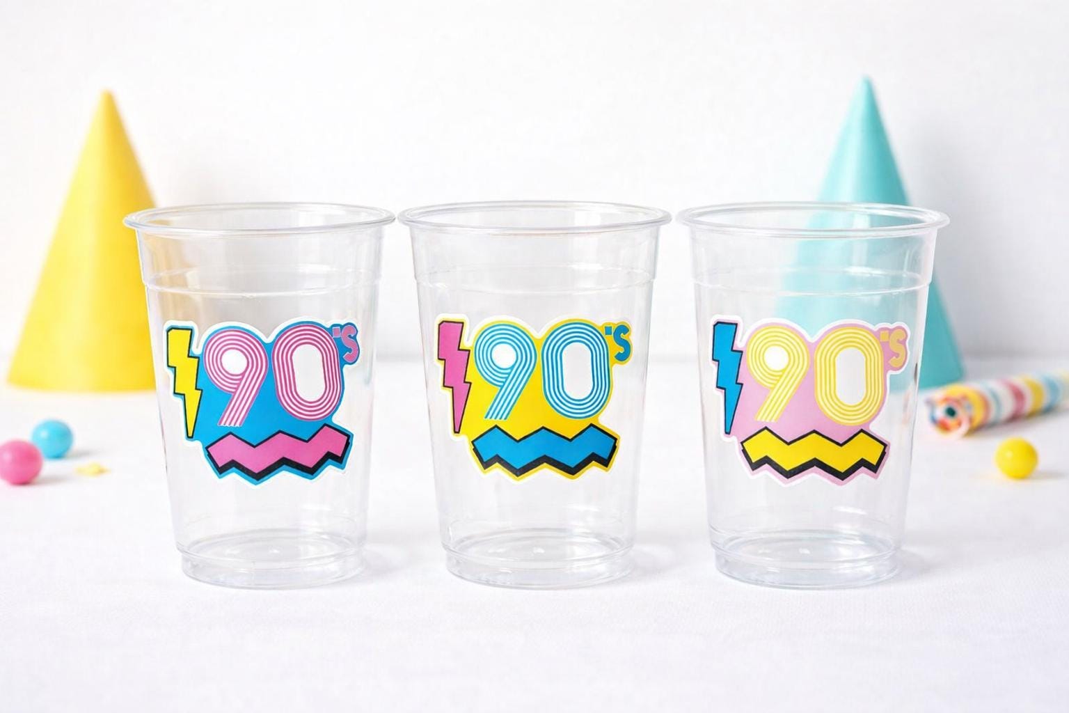 I Love the 90'S PARTY CUPS - 90's Birthday Cups 90's Party Cups 90's Decorations 90's Birthday Party 90's Birthday Party Decorations 90s