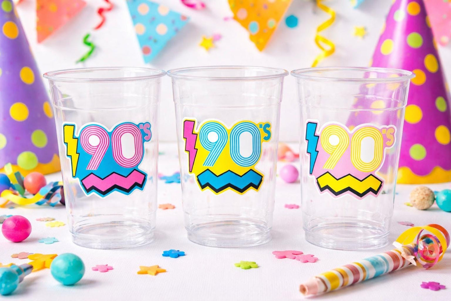 I Love the 90'S PARTY CUPS - 90's Birthday Cups 90's Party Cups 90's Decorations 90's Birthday Party 90's Birthday Party Decorations 90s