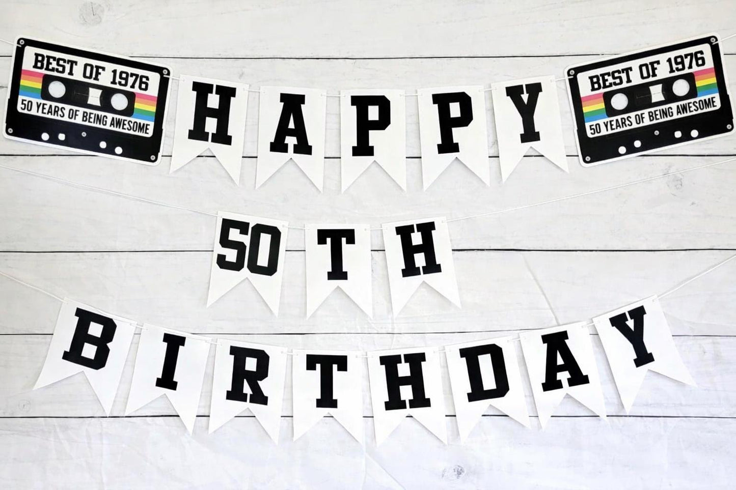 BEST OF 1975 - 50th Birthday Banner 1975 Banner 1975 Party Decorations 50th Party Decorations 50th Party Banner 50 Birthday Party Banner 70s