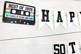 BEST OF 1975 - 50th Birthday Banner 1975 Banner 1975 Party Decorations 50th Party Decorations 50th Party Banner 50 Birthday Party Banner 70s
