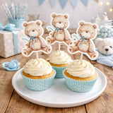 Teddy Bear Cupcake Toppers, Teddybear Cupcake Toppers