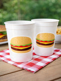 HAMBURGER PARTY Cups - Hamburger Birthday Party Hamburger Party Hamburger Treat Cups Hamburger Birthday Decorations Hamburger Party Favors