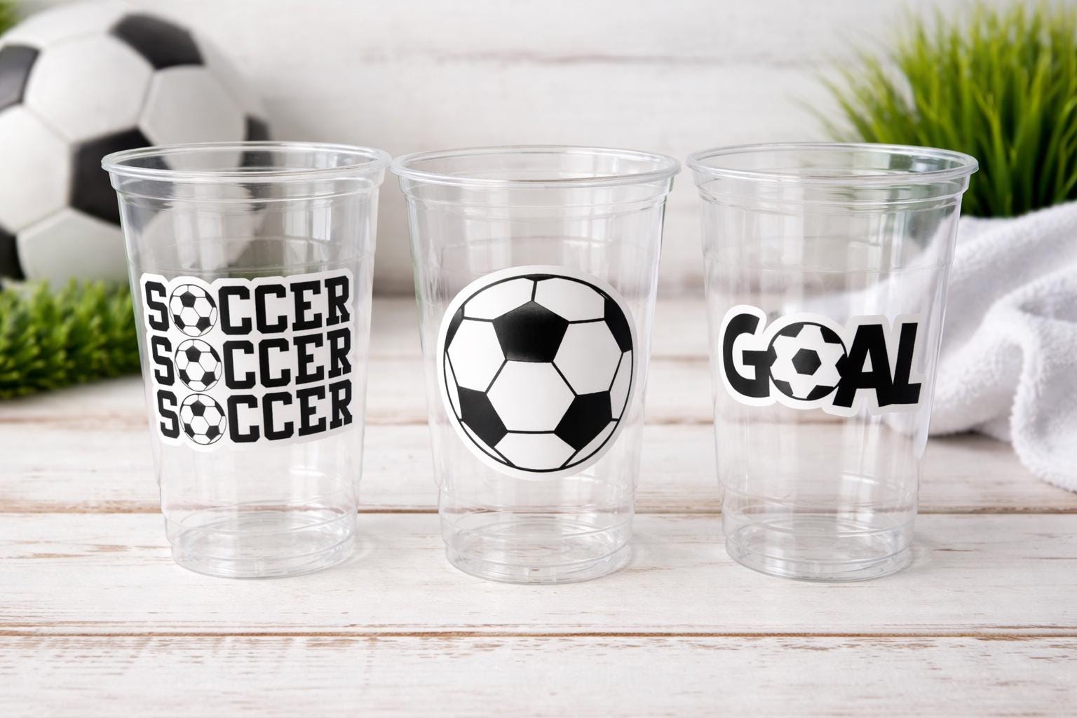 SOCCER PARTY CUPS - Soccer Party Cups Soccer Birthday Soccer Party Soccer Decorations Soccer Party Supplies Soccer Birthday Party Soccer