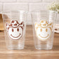 Brown COWBOY PARTY CUPS - Cowboy Cups Cowboy Party Decorations Cowgirl Bachelorette Cow Print Hat Happy Face Cups Cowboy Rodeo Party Cups