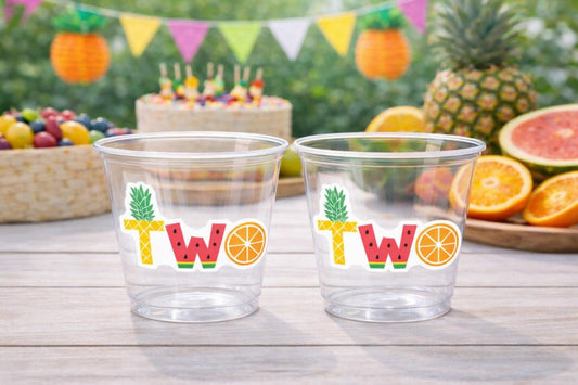 Twotti Frutti Party Cups Fruit Party Cups Luau Party Decorations Fruit Birthday Party Cup Pineapple Tutti Fruity Birthday Party Tutti fruity