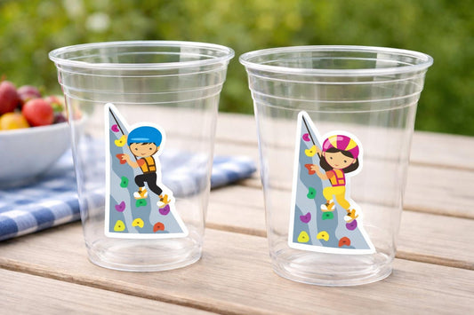 ROCK CLIMBING PARTY Cups -Rock Climbing Birthday Cups Rock Climber Cups Rock Climbing Party Decorations Rock Climb Cups Rock Climbing Favors