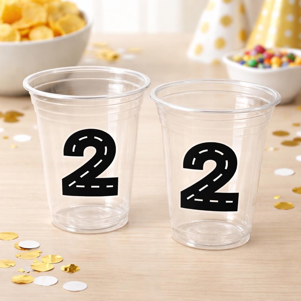 RACING PARTY CUPS - Race Track Cups Racing Birthday Cups Racing Birthday Cups Race Car Party Favors Racing Party Favors Racing Decorations