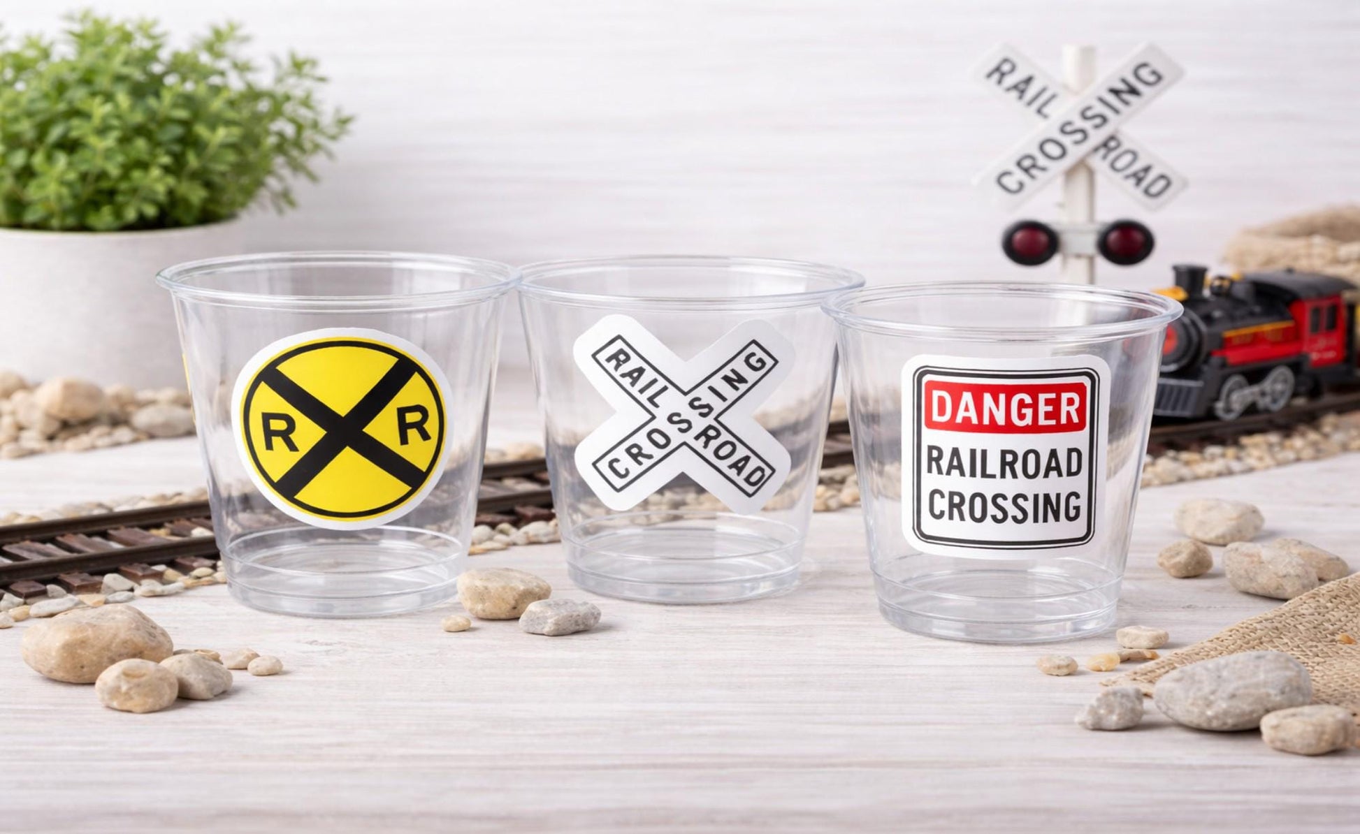 TRAIN PARTY CUPS - Train Birthday Cups Train Party Favors Train Birthday Favors Train First Birthday Decorations Train Party Supplies