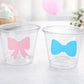 GENDER REVEAL Party Cups, Hair Bows Party Cups, Bow Ties Party Cups, Bows or Bowties Party, Pink Hair Bows, Blue Bow Ties, Gender Reveal