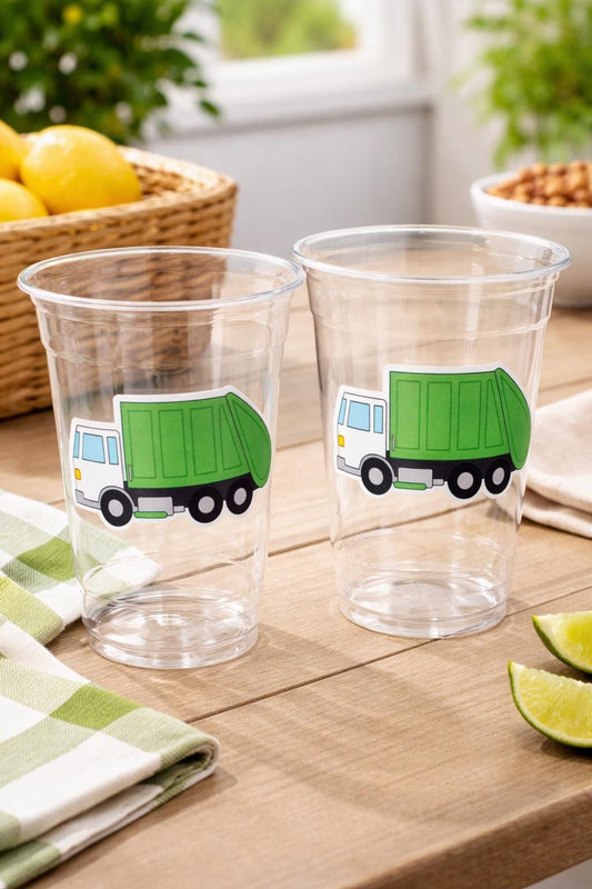 GARBAGE TRUCK PARTY Cups - Garbage Truck Treat Cups Garbage Truck Party Favors Garbage Truck Birthday Favors Trash Garbage Birthday