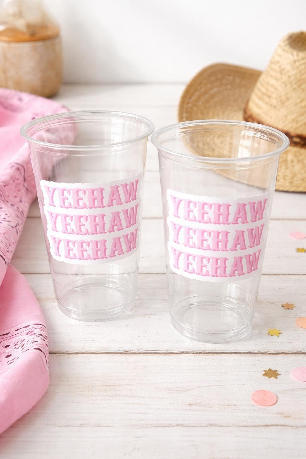 YEEHAW COWGIRL PARTY Cups - Cowboy Party Cups Cowgirl Party Decorations Cowgirl Bachelorette Party Cowgirl Hat Birthday Rodeo Party