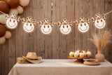 COWBOY PARTY GARLAND - Cowboy Happy Garland Banner Cowboy Cow Print Banner Garland First Rodeo Banner Howdy Decorations Bachelorette Party