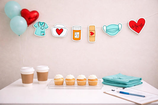 Medicine Garland, Nurse Banner, Nursing Banner, Nurse Garland, Doctor Garland, Doctor Banner, RN Banner, Nurse Graduation, Nurse Party Decor