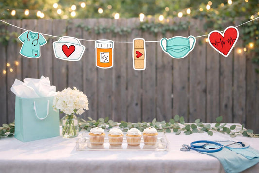 Medicine Garland, Nurse Banner, Nursing Banner, Nurse Garland, Doctor Garland, Doctor Banner, RN Banner, Nurse Graduation, Nurse Party Decor