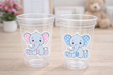 ELEPHANT PARTY CUPS- Elephant Cups Elephant Decorations Elephant Birthday Elephant Gender Reveal Elephant Party Favors Elephant Baby Shower