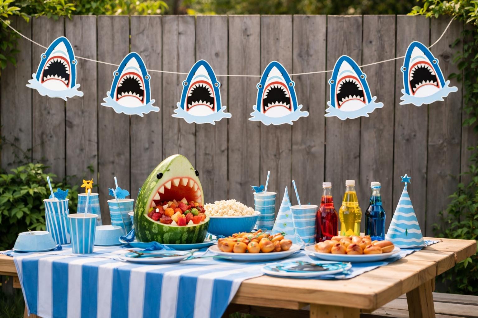 Shark Banner, Shark Garland, Space Banner, Space Garland, Shark Party