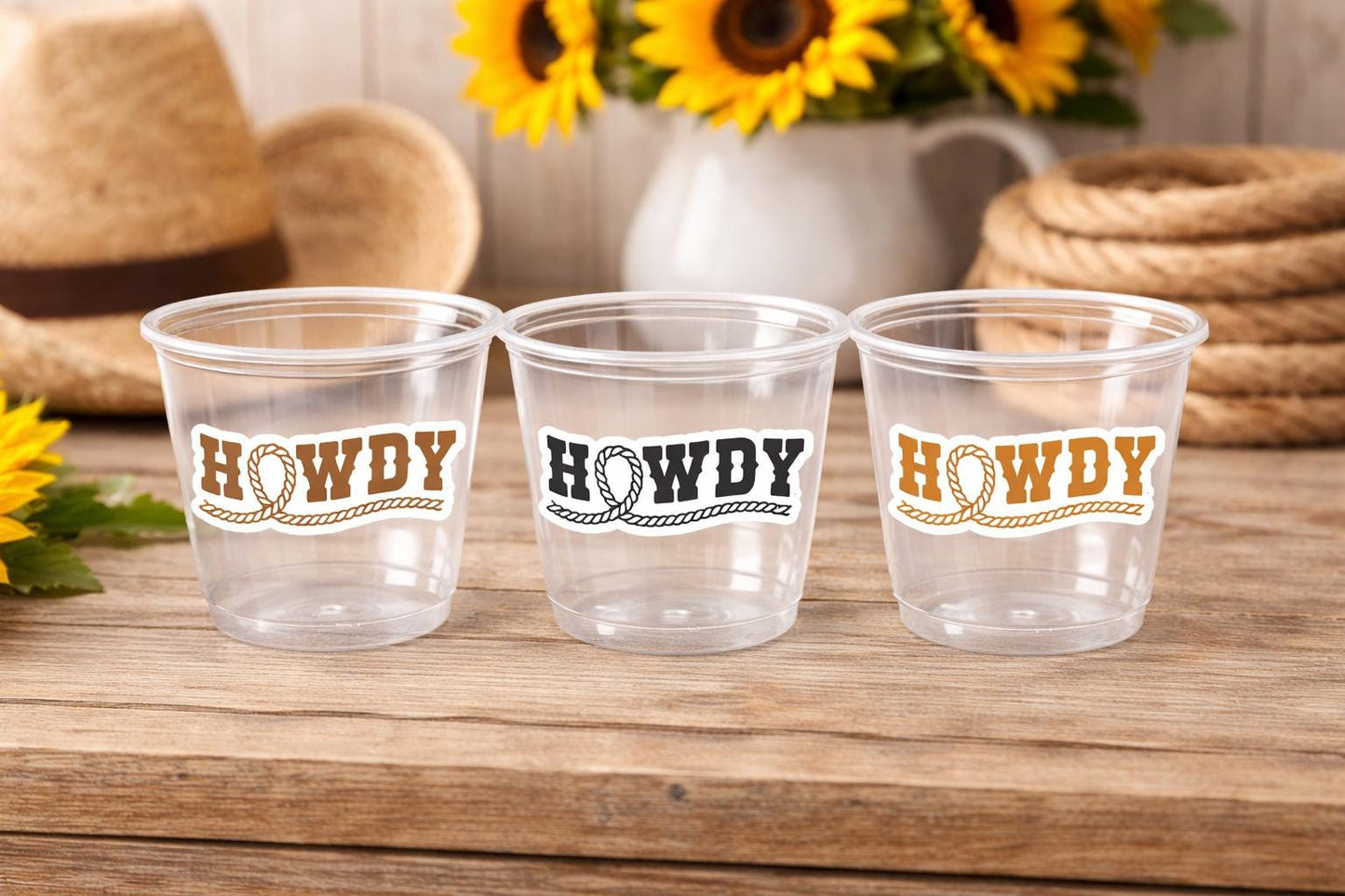 COWBOY PARTY CUPS - Cowboy Howdy Cups Cowboy Party Decorations Cowboy Baby Shower Decorations Baby Sprinkle Cowboy Birthday Decoration Favor