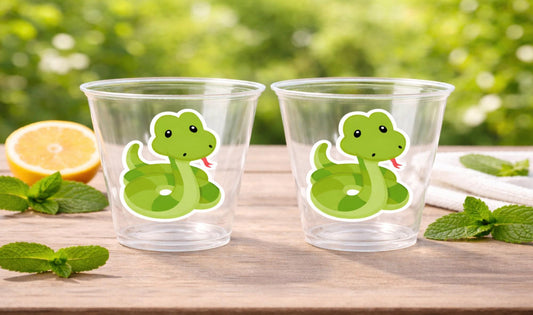 Snake Party Cups Reptile Party Cups Snake Birthday Party Snake party decorations Reptile Party Decorations Snake Cups Jungle Party Safari
