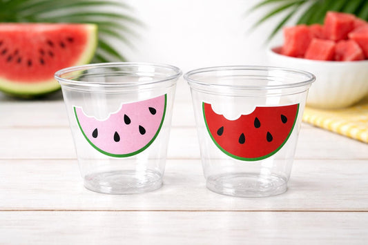 WATERMELON PARTY CUPS - Watermelon Party Favors Watermelon Treat Cups Watermelon Birthday One in a Melon First Birthday 1st Birthday