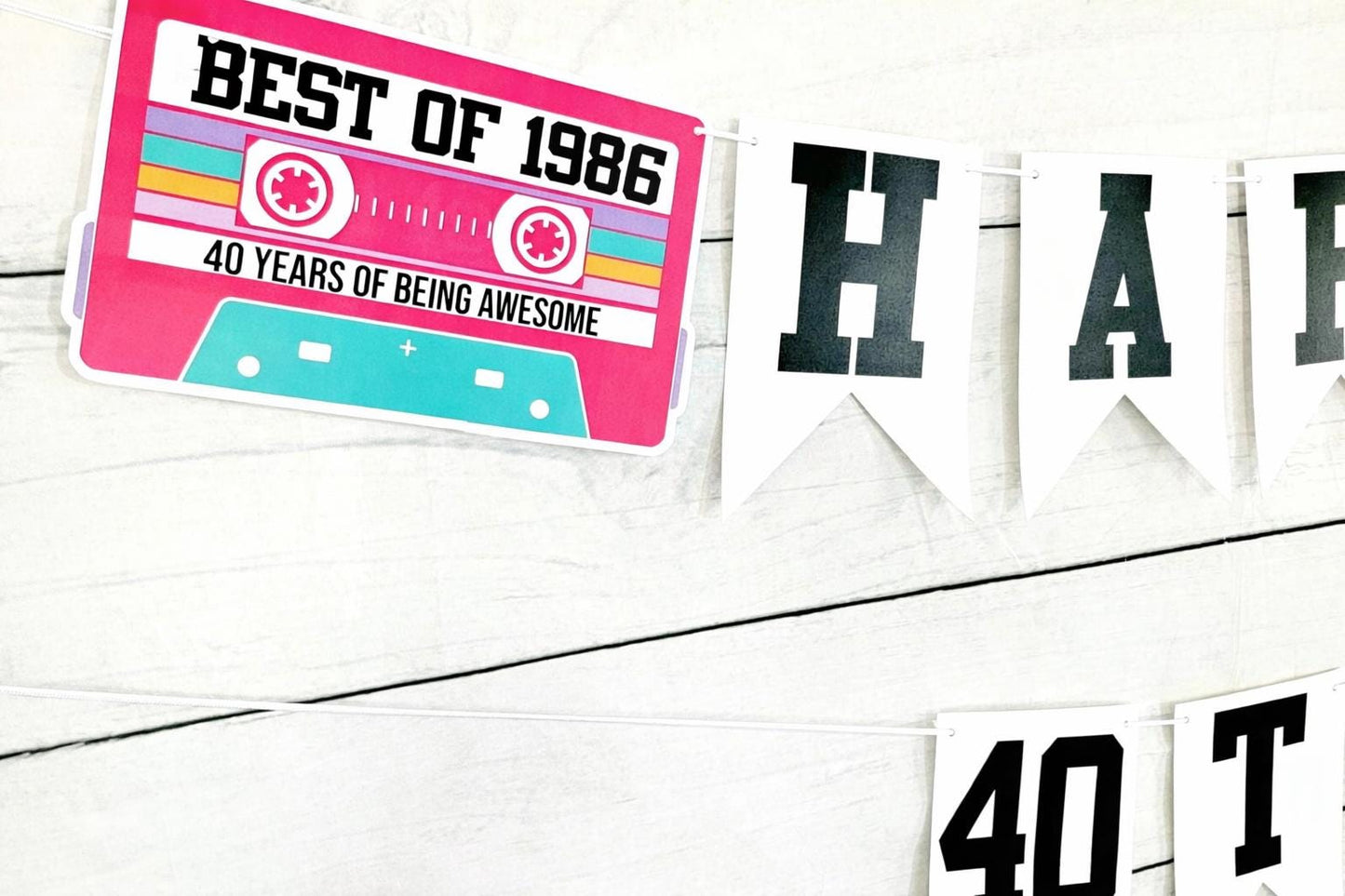 BEST OF 1986 - 40th Birthday Banner 1986 Banner 1986 Party Decorations 40th Party Decorations 40th Party Banner 40 Birthday Party Banner 80s