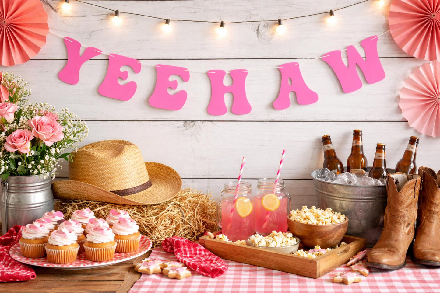 YEEHAW BANNER Cowgirl Party Banner Let's Go Girls Banner Cowgirl Birthday Banner Cowgirl Party Banner Decorations Bachelorette Party Banner