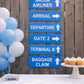 Airplane Party Signs, Airport Terminal Signs, Airplane Birthday Party, Airport Signs, Airplane Baby Shower, Airplane Decorations, Photo Prop