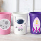 Girl Space Party Cups Galaxy Party Cups Space Birthday Cup Outer Space Birthday Rocket Party Planet Party Astronaut Birthday Party Space Cup