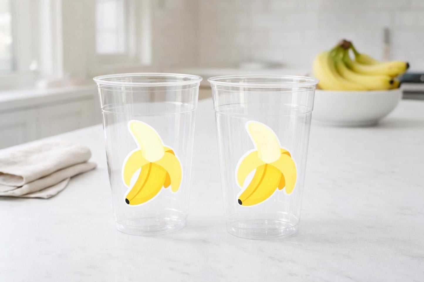 BANANA PARTY CUPS - Banana Party Favors Banana Treat Cups Banana Birthday Banana Party Favor Cups Monkey Birthday Party Fruit Party Cups