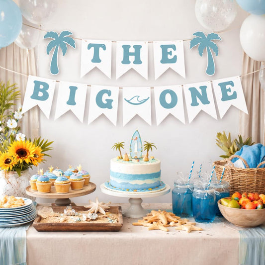 Surf Birthday Banner, The Big One Banner, 1st Birthday Party Banner, Surf Birthday Party Banner, Surfing Banner, Surfs Up Banner, Surfer