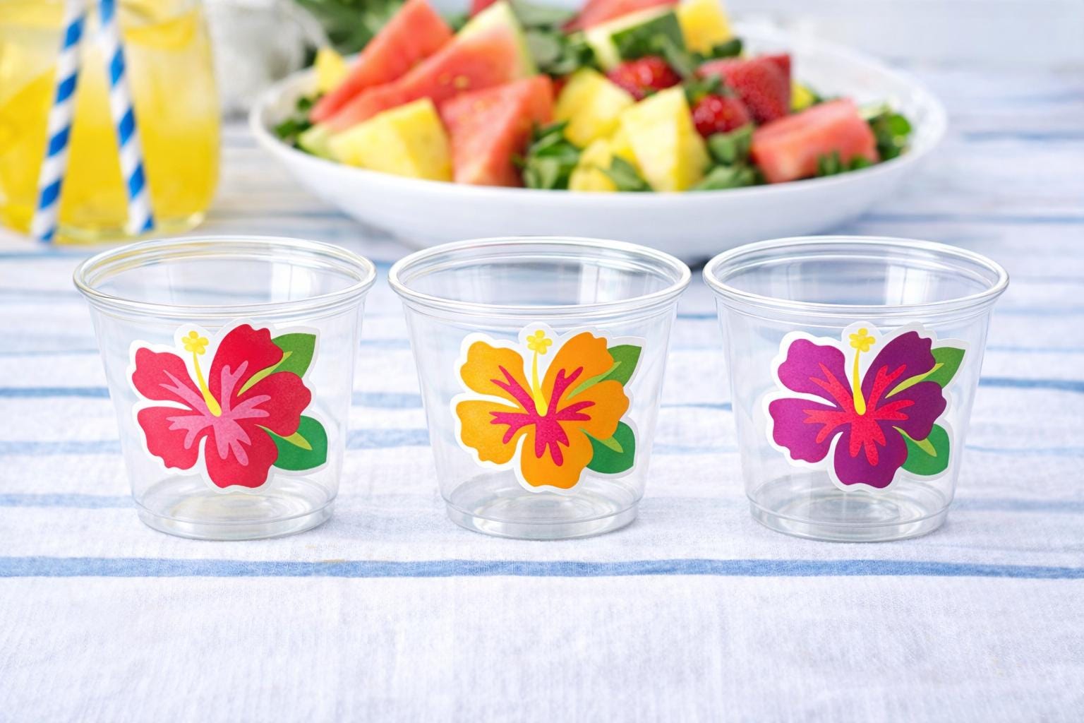 LUAU PARTY CUPS Luau 1st Birthday Party Cups Aloha Luau Party Decoration Luau 1st Party Tropical Party Decorations Party Hibiscus Party Cup