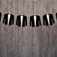 TUXEDO Garland, Tuxedo Banner, Wedding Banner, Wedding Garland, Tux Party Banner, Tux Garland, Tux Decorations, formal party, wedding