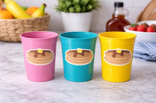 Pancake Party Cups, Pancake Party Favor Cups, Pancake Birthday, Pancake Party, Pancake Party Favors, Pancakes and Pajamas, Slumber Party Cup