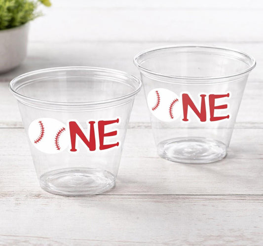 BASEBALL PARTY CUPS - Baseball First Birthday Cups Baseball Party Cups Baseball Birthday Cups Baseball Cups Sports Party Cups Favors 1st
