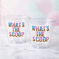 WHAT'S THE SCOOP Ice Cream Cups Ice Cream Gender Reveal Party Ice Cream Baby Shower Pink Blue Ice Cream Baby Shower Ice Cream Party Favors