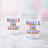 WHAT'S THE SCOOP Ice Cream Cups Ice Cream Gender Reveal Party Ice Cream Baby Shower Pink Blue Ice Cream Baby Shower Ice Cream Party Favors