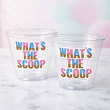 WHAT'S THE SCOOP Ice Cream Cups Ice Cream Gender Reveal Party Ice Cream Baby Shower Pink Blue Ice Cream Baby Shower Ice Cream Party Favors
