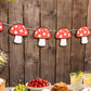 Mushroom Garland, Mushroom Banner, Woodland Banner, Woodland Garland, Nursery Decoration, Photo Prop