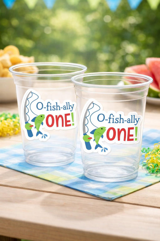 FISHING PARTY CUPS - Fishing Birthday Fishing First Birthday Party Gone Fishing Party The Big One Fishing Bobber Decorations Fish Bait Cups