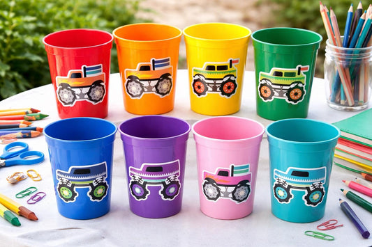 MONSTER TRUCK PARTY Cups - Monster Truck Treat Cups Monster Truck Birthday Monster Truck Party Monster Truck Party Favors, Monster Truck Cup