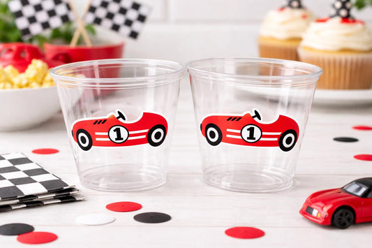 RACING PARTY CUPS - Race Car Cups Racing Birthday Cups Racing Birthday Cups Race Car Party Favors Racing Party Favors Racing Decorations